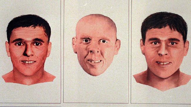 Police created facial reconstructions of the Rack Man.