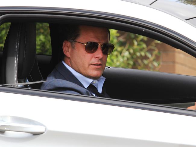 Karl Stefanovic leaving the Channel Nine studio this morning. Picture: Danny Aarons