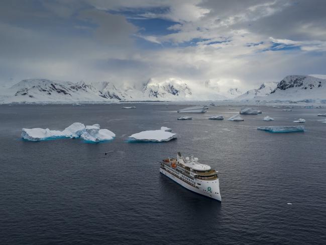 The Greg Mortimer in Antarctica. Picture: Aurora Expeditions