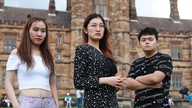 Chinese students at Sydney University. Picture: John Feder