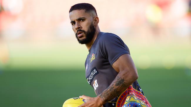 Touk Miller has a great record against Richmond. Picture: Russell Freeman/AFL Photos via Getty Images