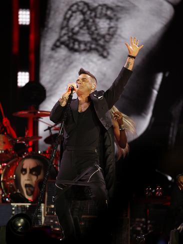 Robbie Williams kicks off the Australian leg of his Let Me Entertain You Tour at Perth Arena. PHOTO: MARIE NIRME