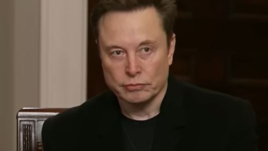 Mr Musk during the interview. Picture: Fox News