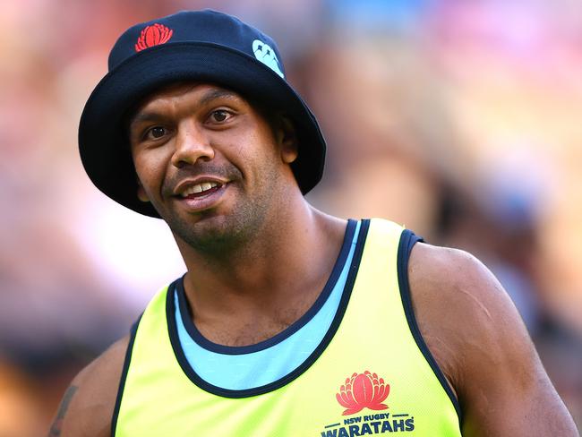 Kurtley Beale watches NSW in action at the Global Rugby Tens. Picture: AAP