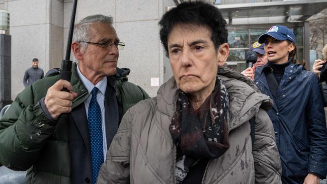 Barbara Fried and Allan Joseph Bankman, parents of FTX Co-Founder Sam Bankman-Fried, depart from federal court on March 28, 2024 in New York City. (Photo by David Dee Delgado / GETTY IMAGES NORTH AMERICA / Getty Images via AFP)