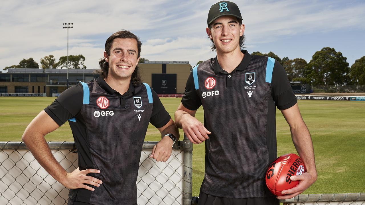 Young guns Josh Sinn and Dante Visentini have inked new deals at Port. Picture: Matt Loxton