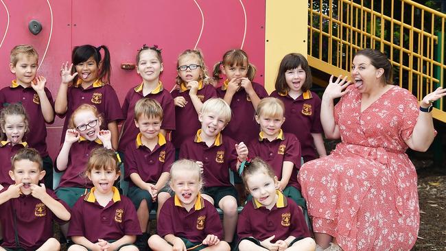 FUNNY FACES: Buderim Mountain State School Prep. Picture: Patrick Woods.