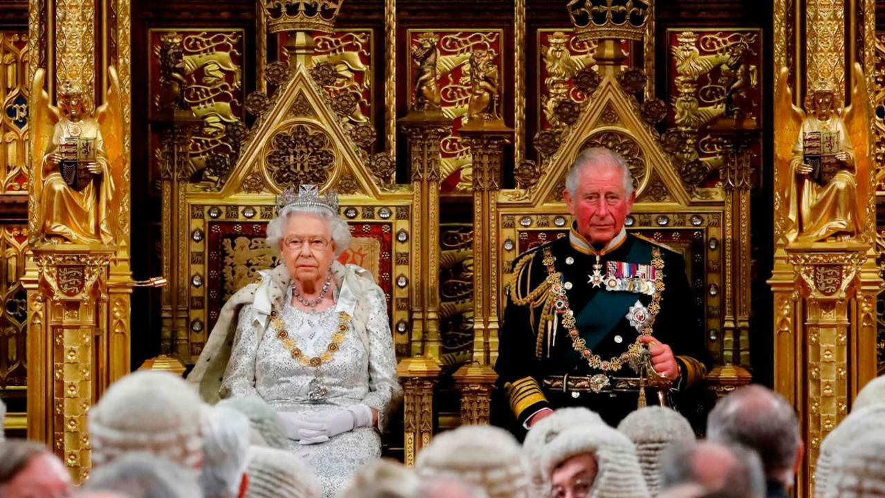 Prince Charles, seated next to his mother, Queen Elizabeth, before the state opening of parliament in October 2019. Picture: Tolga Akmen/Agence France-Presse/Getty Images.