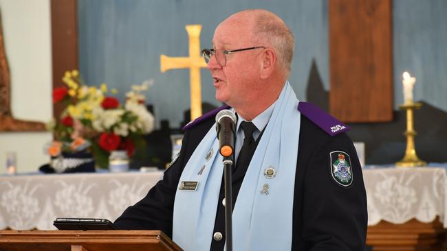 Queensland Police Service Chaplain Glenn Louttit at the Ingham Holy Trinity Anglican Church in Hinchinbrook Shire on Friday. Picture: Cameron Bates