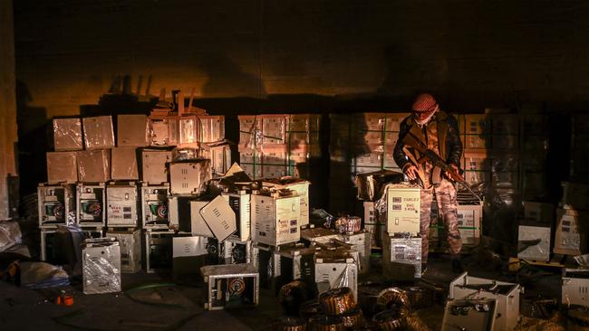 Electrical storage components that were used to hide Captagon. Picture: AFP