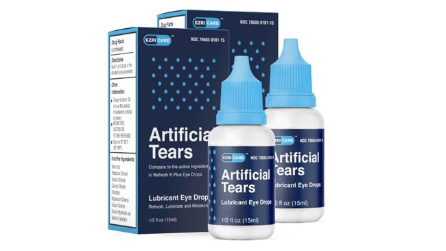 The over-the-counter Artificial Tears eye drops have been recalled. Picture: EzriCare