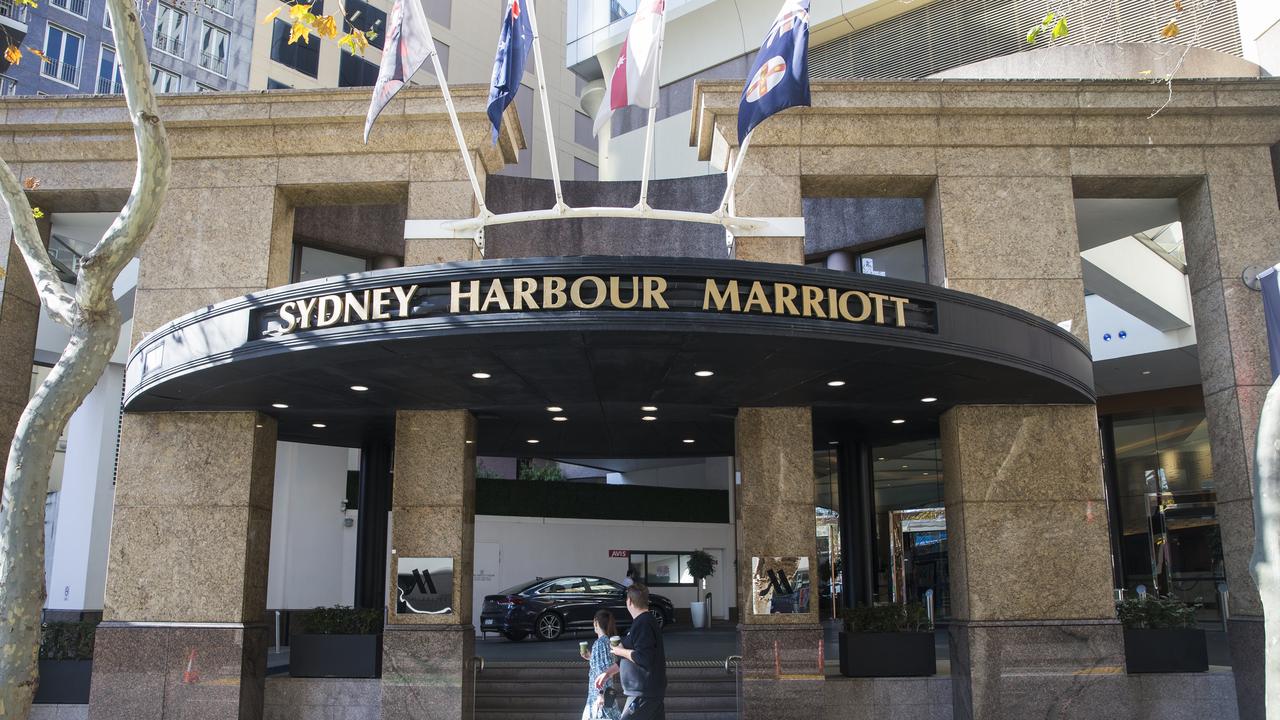 The security guard, who worked at the Marriott (pictured) on August 3, 4, 7 and 8, is believed to have contracted COVID-19 from a traveller who had returned from the US. Picture: Dylan Robinson