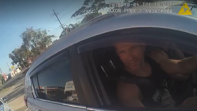 A police bodyworn camera filmed Hannah Clarke and Rowan Baxter when they were pulled over for driving an unregistered vehicle. Footage: Queensland Police