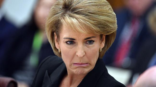 Minister for Jobs Michaelia Cash during the Senate estimates hearing today. Picture: AAP