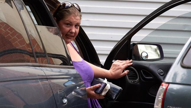 Hazel Passmore arrives at her Daveron Park home. Picture: Matt Loxton