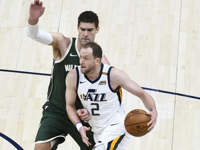 Joe Ingles declared he will be a certain starter for Australia even if the Utah Jazz reach Game 7 of the NBA Finals, which would finish a day before the Olympic Opening Ceremony on July 22. Photo: Alex Goodlett/Getty Images.