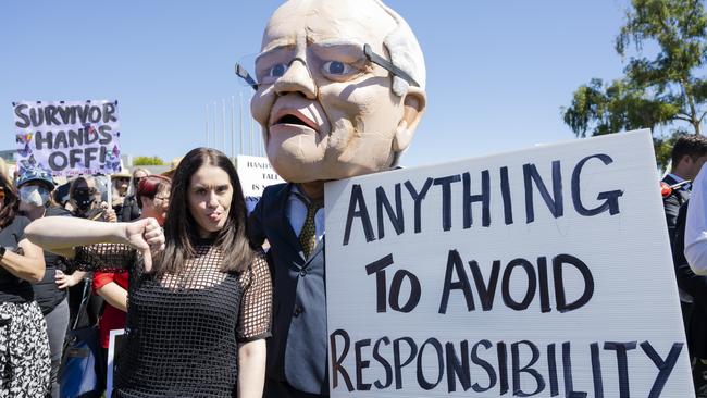 Thousands at 'March 4 Justice' rallies across Australia calling for action against gendered violence in parliament. (Photo by Jamila Toderas/Getty Images)