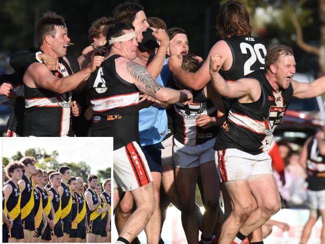 Portland get together before the Anzac Day clash. The team has won one game all season. Picture: Portland Football Club.