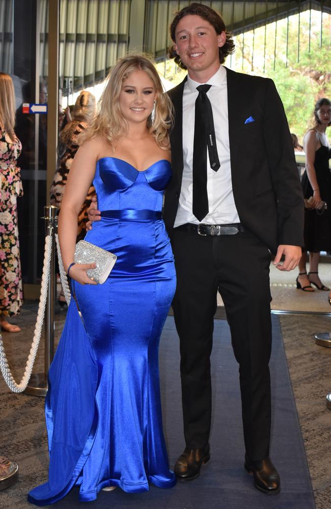 Chelsea Butcher and Rhys Coolican at the Sunshine Coast Grammar School formal 2023. Photo: Jorina Maureschat