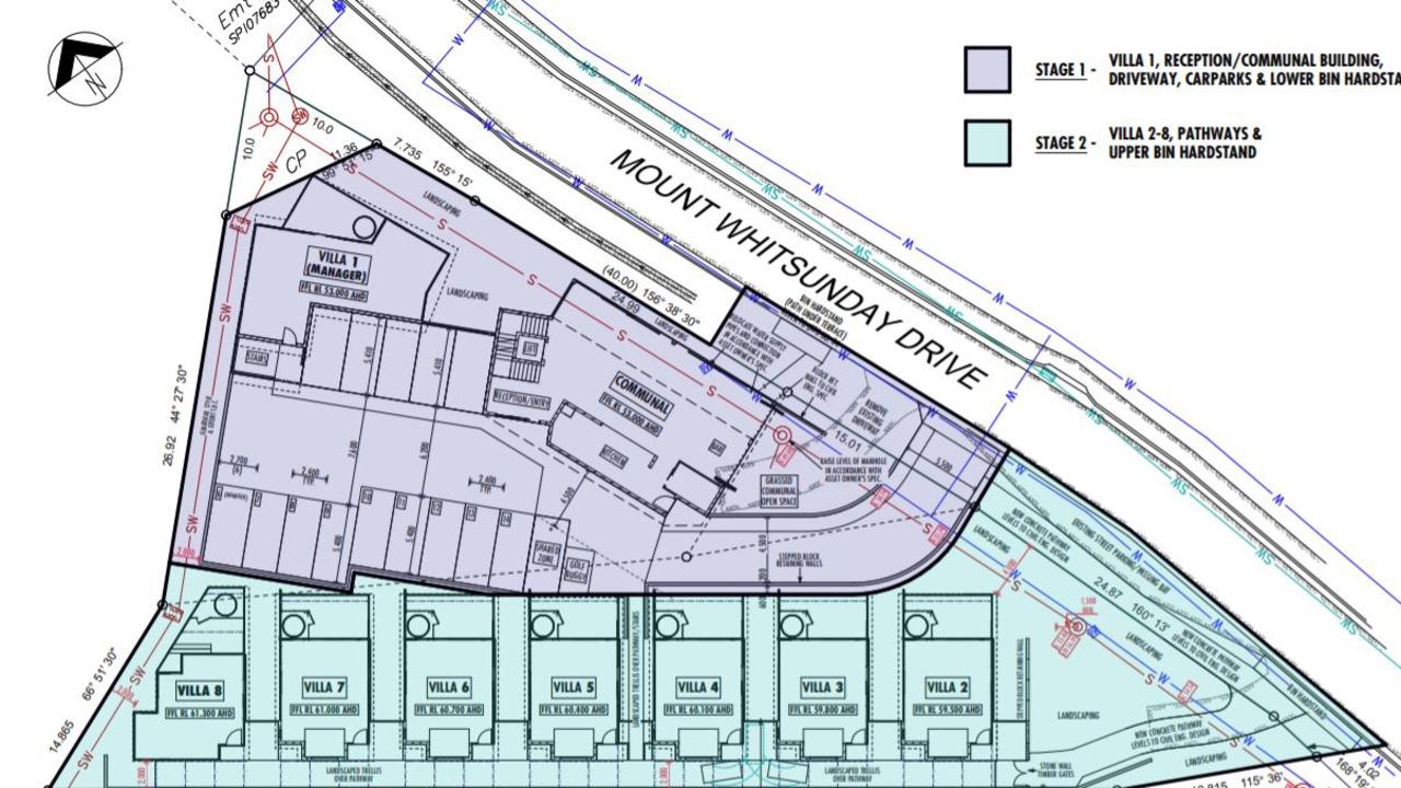 Whitsunday Regional Council has received plans to build eight short-term accommodation units at 18-24 Mount Whitsunday Drive, Airlie Beach. Picture: WRC