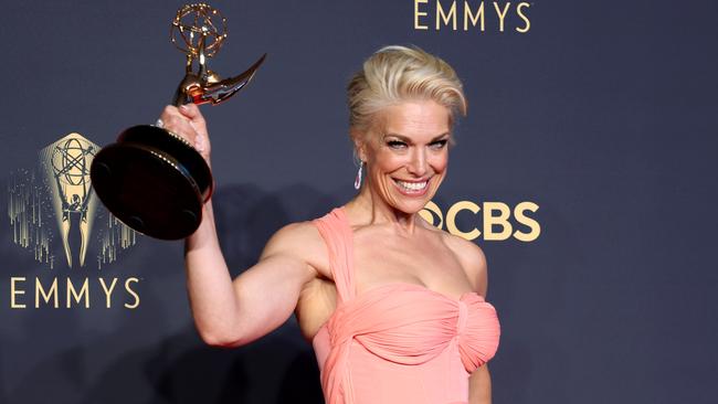 Hannah Waddingham is hoping to repeat her win in the Outstanding Supporting Actress in a Comedy Series for Ted Lasso’s final season. Picture: Rich Fury/Getty