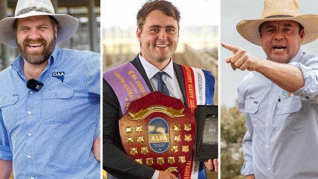 Three of SA's top livestock auctioners. Pictures: Supplied, The Advertiser