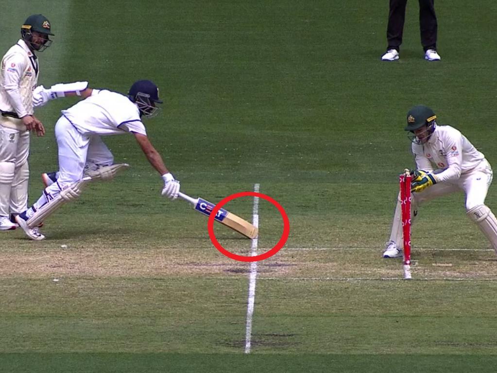 Rahane missed it by a millimetre.