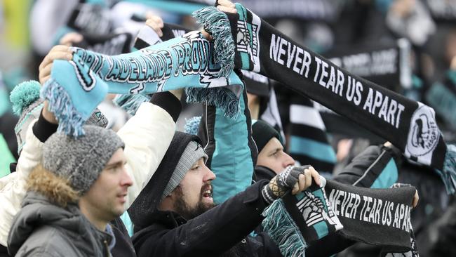 Port Adelaide will unveil some “exciting member initiatives” this week for fans. Picture: Sarah Reed