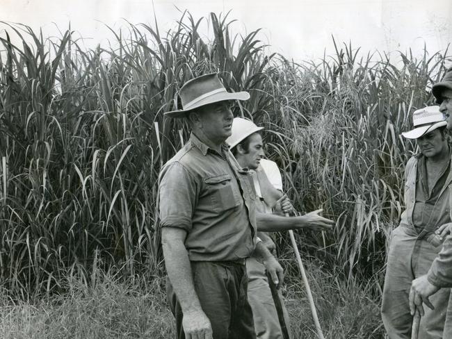 Father of missing girl, Mr J Wallman, prepares to help searchers in an attempt to find his daughter Marilyn, 14, near Bucasia. 26/3/72