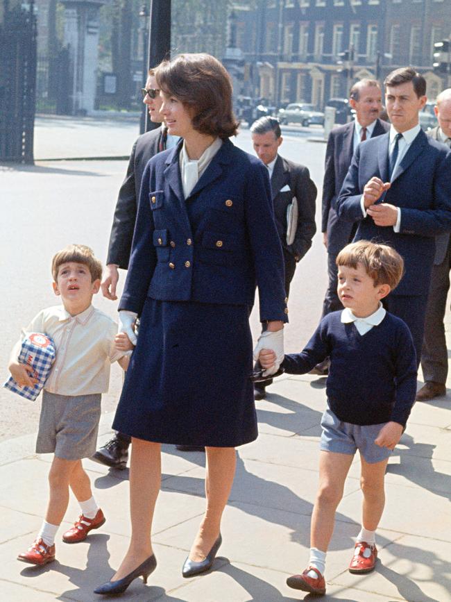 John F. Kennedy Jnr (left) with his mother Jacqueline and cousin Anthony Radziwill in 1965. (Picture: Ray Bellisario/Popperfoto via Getty Images/Getty Images)