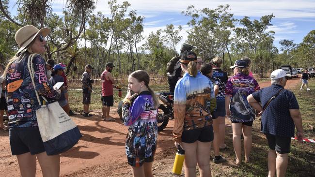 Fans waiting for the race to start. Picture: Darcy Jennings.