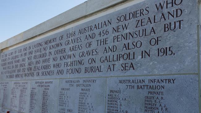 The Lone Pine monument and cemetery at Gallipoli in Turkey. Picture: Bradley Secker