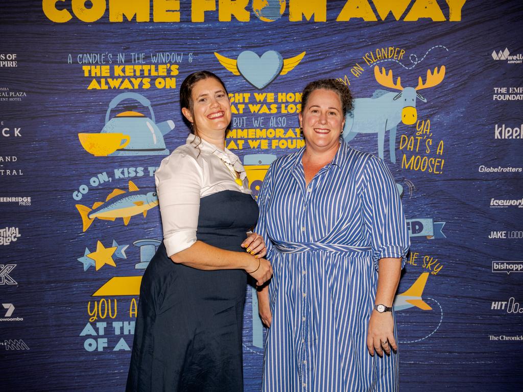 Jeanette Wedmaier (left) and Michelle Blair at the opening night function for The Empire's Come From Away at The Rock, Friday, March 14, 2025. Picture: Hey Media