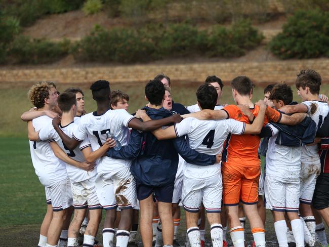 TSS celebrate their 5-3 win over Toowoomba Grammar School. Pic: Supplied.