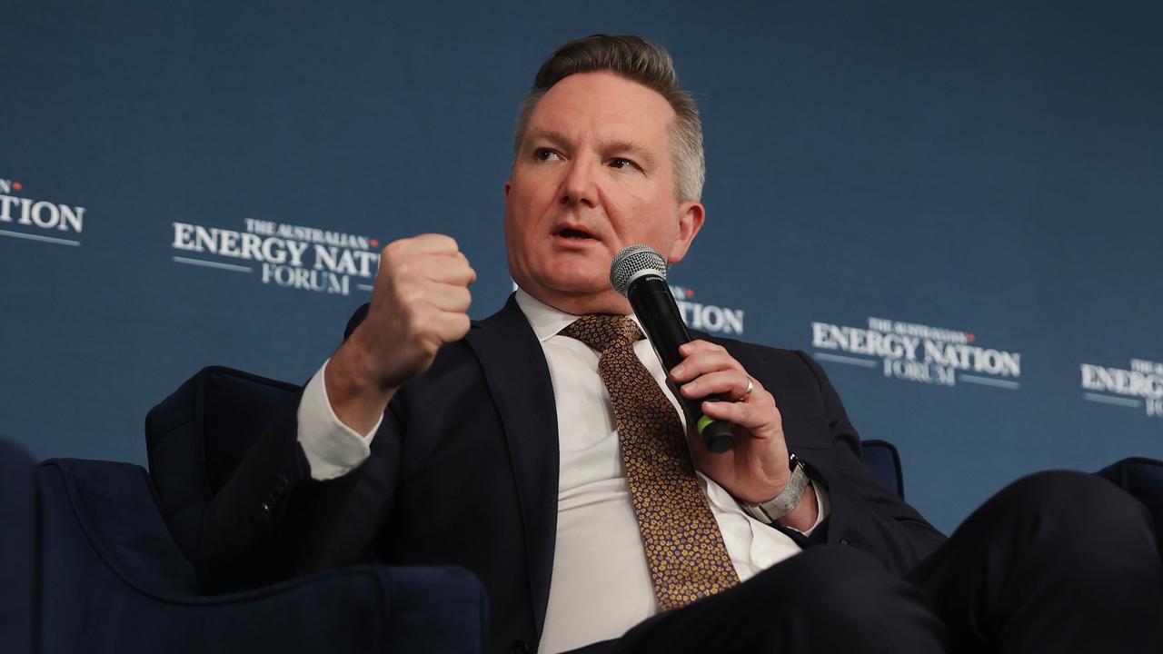 Energy Minister Chris Bowen at the Energy Nation forum at the Sheraton Grand Sydney. Picture: John Feder/The Australian.