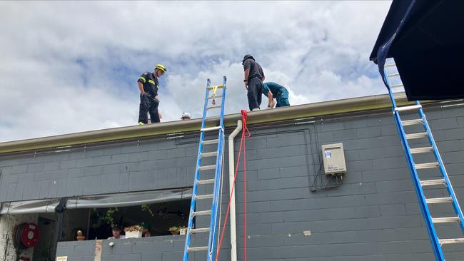 The rescue operation on Sunday.