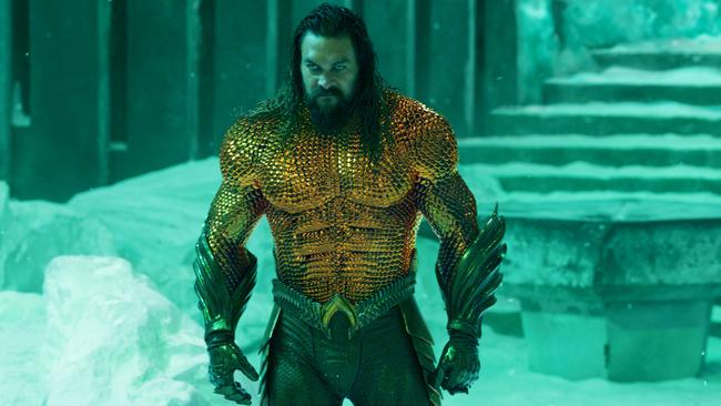 Jason Momoa in a scene from the movie Aquaman and the Lost Kingdom.