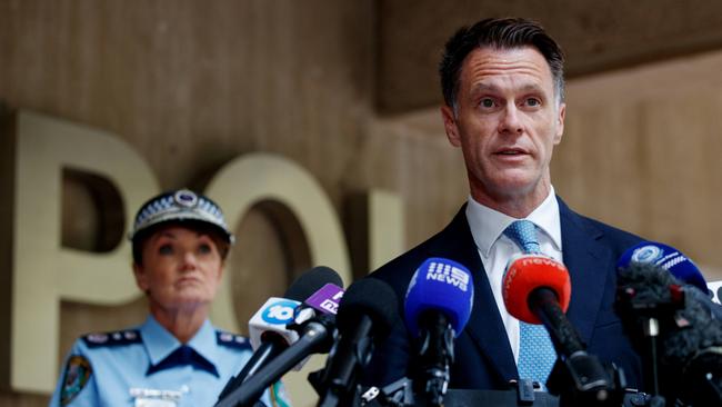 NSW Premier Chris Minns with NSW Police Commissioner Karen Webb. Picture: NewsWire / Nikki Short