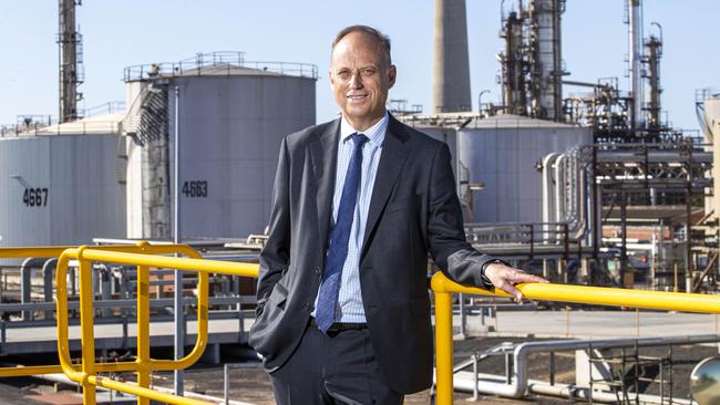 Viva Energy chief executive Scott Wyatt at their Geelong refinery. Picture: Aaron Francis