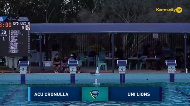 Replay: Sydney Uni Lions v Cronulla Sharks (Men) - Australian Water Polo League Week 10