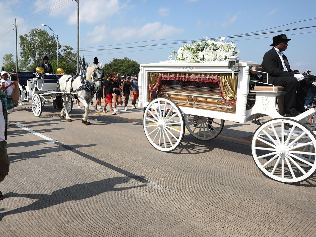 A funeral for George Floyd was held on Tuesday in the US. Picture: Joe Raedle/Getty Images/AFP.