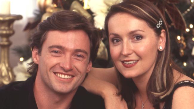 Fresh-faced ... Hugh Jackman and Melissa Hoyer on Fox Fashion. Picture: Supplied