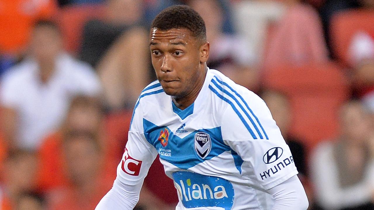 BRISBANE, AUSTRALIA - APRIL 15: Rashid Mahazi of the Victory in action during the round 18 A-League match between the Brisbane Roar and Melbourne Victory at Suncorp Stadium on April 15, 2015 in Brisbane, Australia. (Photo by Bradley Kanaris/Getty Images)