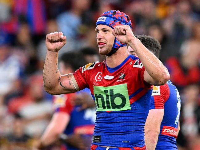 Ponga’s intention was to push things all in for the Knights. Picture: Getty