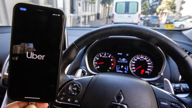 The transport department says Uber drivers can install safety features in their own vehicles. Picture: NCA NewsWire / Sarah Matray