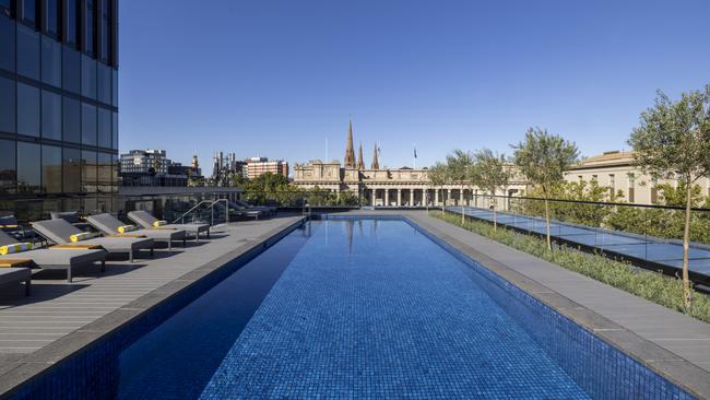 Rooftop pool at Le Meridien.