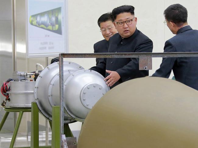 Questions remain over whether nuclear-armed Pyongyang has successfully miniaturised its weapons. Picture: Korean Central News Agency/Korea News Service via AP