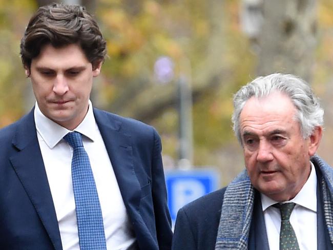 MELBOURNE, AUSTRALIA - NewsWire Photos JULY 4TH, 2023 : Hugh Sweeney(left), charged with raping a woman at his Prahran apartment, arrives at the County Court, Melbourne. Picture : NCA NewsWire / Nicki Connolly