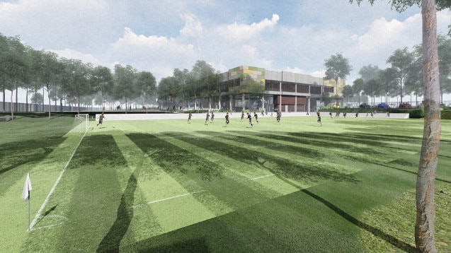 What the school’s oval could look like- after the temporary school is removed.