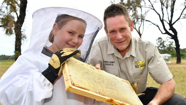 Beeman Carl Skinner and daughter Kaycee-Lee Skinner. Picture: Joel Carrett